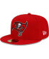 ფოტო #4 პროდუქტის Men's Red Tampa Bay Buccaneers Patch Up Super Bowl XXXVII 59FIFTY Fitted Hat