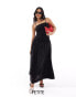 Фото #1 товара Never Fully Dressed Petite Lola maxi dress in black