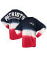 ფოტო #1 პროდუქტის Women's Navy, Red New England Patriots Ombre Long Sleeve T-shirt