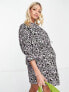 Фото #3 товара Платье ASOS DESIGN для беременных - Мини с цветочным узором в фиолетовом цвете и кулиской в талии
