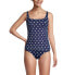 Фото #23 товара Women's Chlorine Resistant Square Neck Underwire Tankini Swimsuit Top