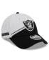 Фото #2 товара Men's White, Black Las Vegas Raiders 2023 Sideline 9FORTY Adjustable Hat