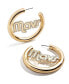 ფოტო #1 პროდუქტის Women's Gold Dallas Mavericks Logo Hoop Earrings