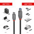 Фото #4 товара Lindy 3m USB 3.2 Type C to B Cable - Anthra Line - 3 m - USB C - USB B - USB 3.2 Gen 1 (3.1 Gen 1) - 500 Mbit/s - Black
