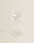 Blown crystalline wine glass