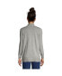 ფოტო #3 პროდუქტის Women's Tall Cotton Open Long Sleeve Cardigan Sweater