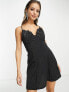 NA-KD x Mimi AR mini dress in black glitter