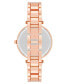 Фото #2 товара Women's Quartz Rose Gold-Tone Alloy Link Bracelet Watch, 36mm