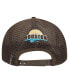 ფოტო #4 პროდუქტის Men's Cream/Brown Houston Rockets Glint Sunset Snapback Hat