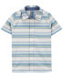 Kid Baja Stripe Button-Front Short Sleeve Shirt 4