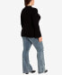 ფოტო #8 პროდუქტის Plus Size Zoe Long Bell Sleeve Sweater