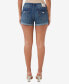 ფოტო #2 პროდუქტის Women's Jennie Flap Rolled Denim Shorts