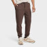 Фото #1 товара Men's Textured Fleece Joggers - All in Motion Brown M