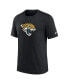 Фото #3 товара Men's Black Jacksonville Jaguars Rewind Logo Tri-Blend T-shirt