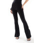 Фото #2 товара In The Style bengaline side split flared leg trousers co-ord in black