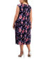Фото #2 товара Plus Size Printed Cowlneck Midi Dress