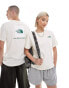 The North Face Redbox backprint t-shirt in off white Бежевый, XL - фото #1