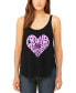 Фото #1 товара Women's Premium Word Art Forever In Our Hearts Flowy Tank Top