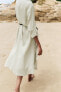 Фото #3 товара Платье-туника изо льна ZARA