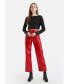 Фото #9 товара Women's Wide Leg Pleather Pants