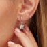 Decent Silver Single Earring Fancy Infinite White FIW12