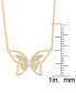 ფოტო #2 პროდუქტის Women's Diamond Accent Butterfly Necklace