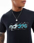 adidas Training bubble graphic t-shirt in black