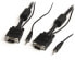 Фото #2 товара 2m Coax High Resolution Monitor VGA Cable with Audio HD15 M/M - 2 m - VGA (D-Sub) + 3.5mm - VGA (D-Sub) + 3.5mm - Male - Male - Nickel