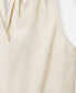 ფოტო #5 პროდუქტის Women's V-Neckline Linen Dress