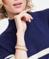 ფოტო #2 პროდუქტის Gold-Tone Mixed Link & Imitation Pearl Triple-Row Flex Bracelet, Created for Macy's