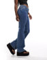 Monki Wakumi low waisted boot cut jeans in la lune mid blue Голубой, W29 - фото #5