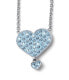 Delicate necklace for girls Dreamheart with crystals L1002BLU