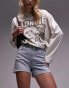 Фото #1 товара Topshop Tall comfort stretch denim short in bleach