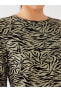 Топ LC WAIKIKI Classic Bicycle Neck Patterned Woman Tee