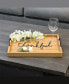 Decorative Wood Serving Tray with Handles - Thankful