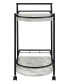Desiree 32" 3-Bottle Metal Rack Serving Cart with Casters