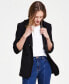 ფოტო #1 პროდუქტის Women's Detachable Hooded Notch-Collar Compression Jacket, Created For Macy's