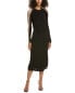 Фото #1 товара Helmut Lang Sheer Shoulder Midi Dress Women's Black Xs