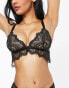 Фото #1 товара ASOS DESIGN Fuller Bust Rosie lace longline bra in black