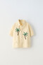 Фото #1 товара Рубашка с вышивкой «солнце и пальмы» ZARA