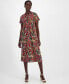 ფოტო #1 პროდუქტის Women's Cotton Floral Tiered Midi Dress