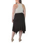 ფოტო #4 პროდუქტის Plus Size Elastic Waist Handkerchief Skirt