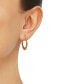 ფოტო #2 პროდუქტის Twist-Look Oval Hoop Earrings in 14k Gold