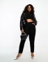 ASOS DESIGN Curve ultimate peg trouser in black