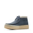 Clarks Wallabee Cup Boot 26171091 Mens Blue Nubuck Lace Up Chukkas Boots