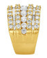 Фото #4 товара Кольцо Macy's Diamond Five Row Band 5ct. 14k Gold