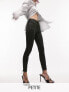 Topshop Petite high rise Jamie jeans in black