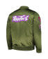 Фото #2 товара Men's Olive Toronto Raptors Hardwood Classics Retro Satin Full-Zip Jacket