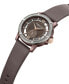 ფოტო #2 პროდუქტის Men's Transparency Brown Genuine Leather Watch 44mm