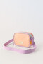 Rubberised pastel crossbody bag